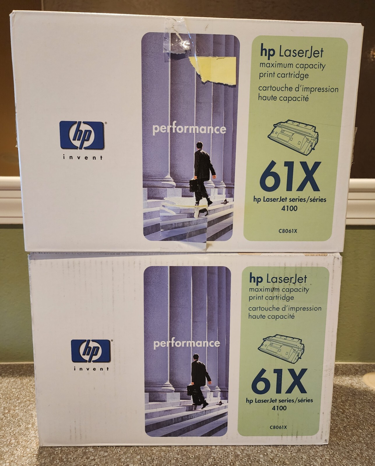 Lot of (2x) New Genuine Sealed HP LaserJet 61X (C8061X) High Volume Black Toner