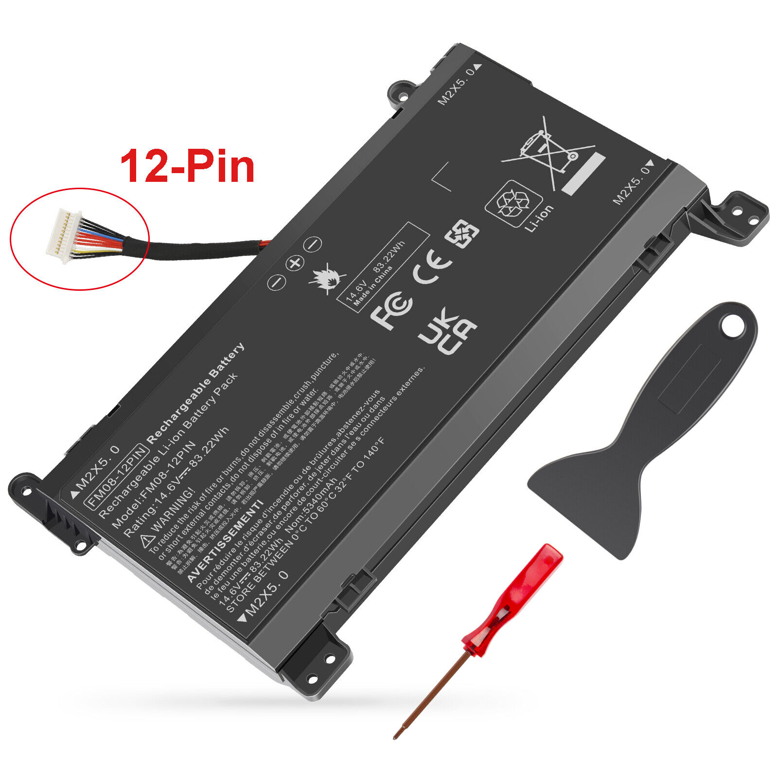 12/16-Pin FM08 Battery for HP Omen 17T-AN000 17T-AN100 922977-855 920070-855 NEW