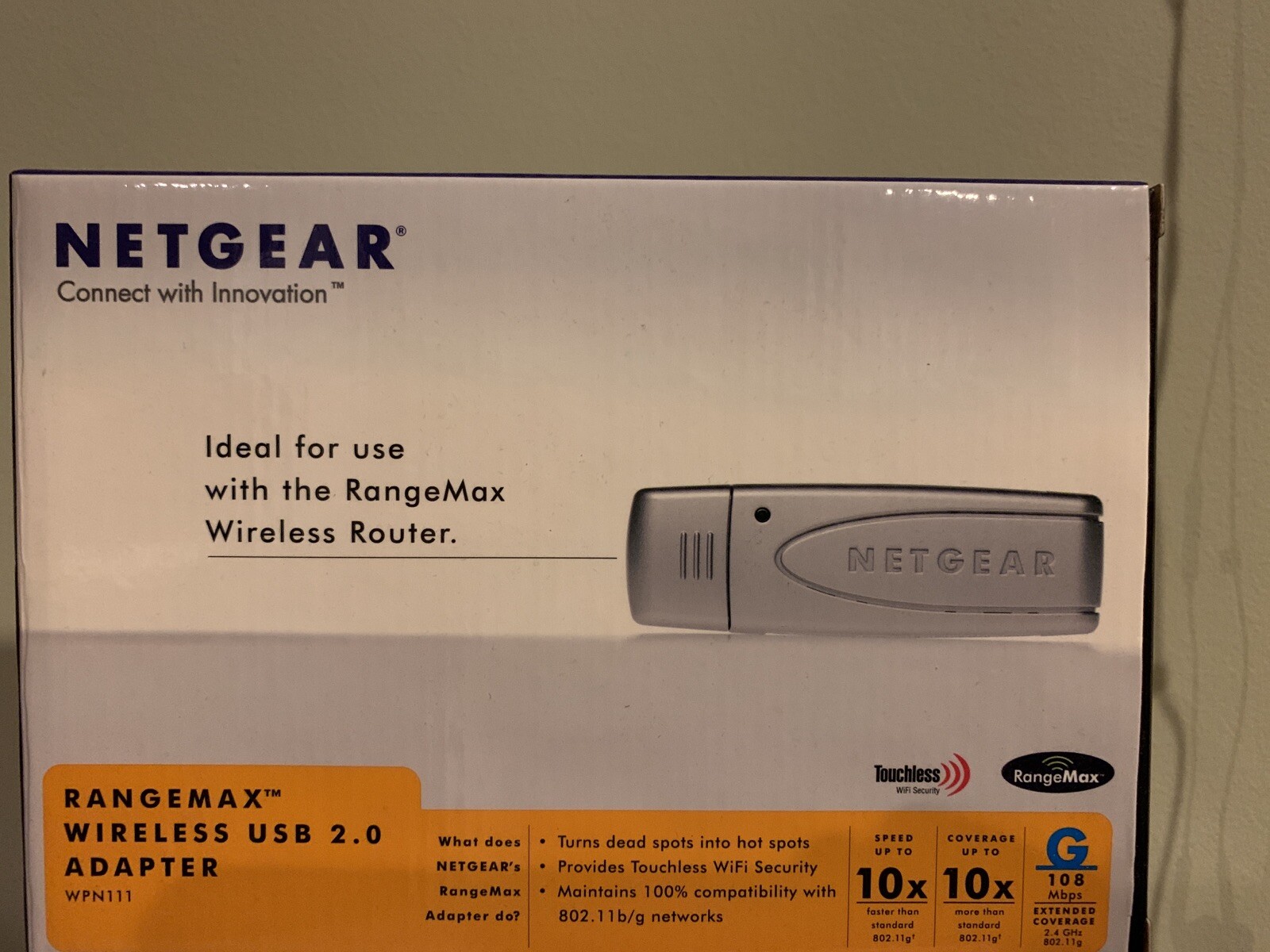 Netgear Rangemax Wireless USB 2.0 WPN111NA NIOB R17844