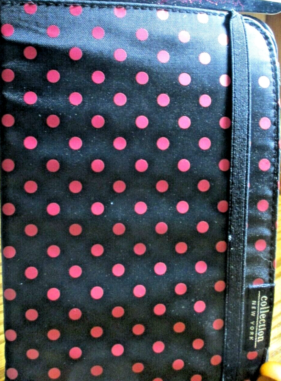 New Padded Tablet eReader Case 7" COLLECTION NY Black w/Purple Dots   545