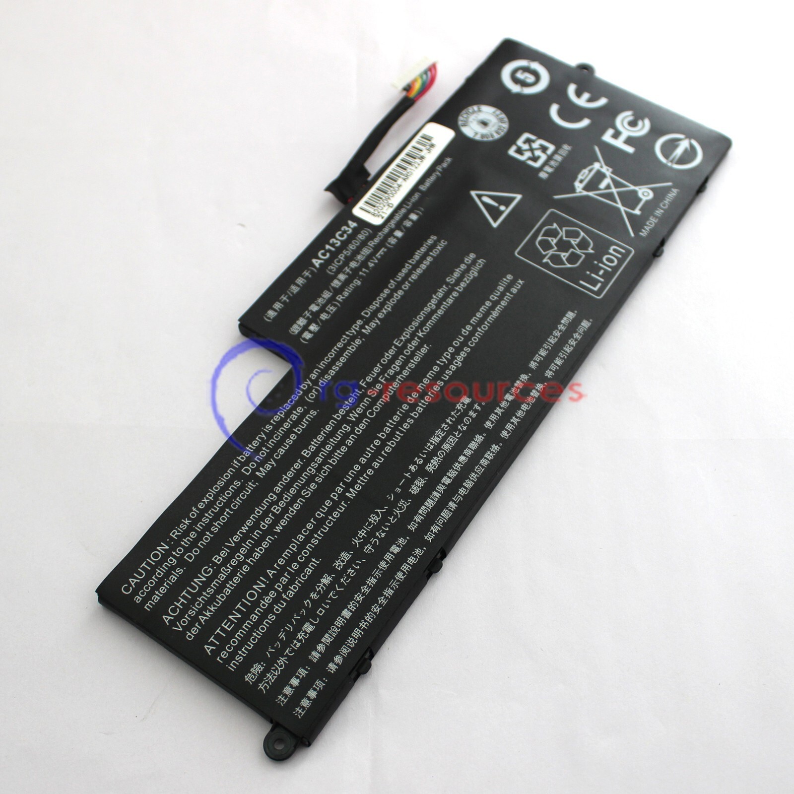 New Laptop AC13C34 Battery for Acer Aspire V5-122P AC13C34 3ICP5/60/80 30Wh
