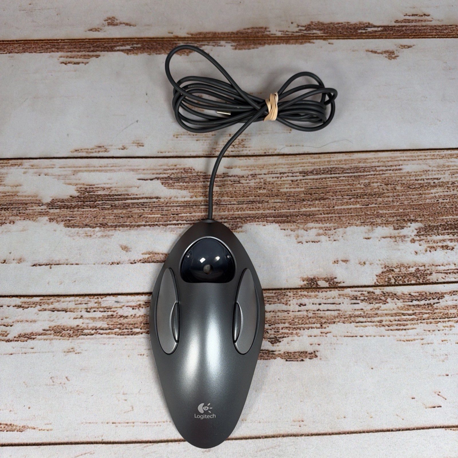 Logitech TrackMan Marble Mouse T-BC21 USB Wired Optical NO RED BALL Base