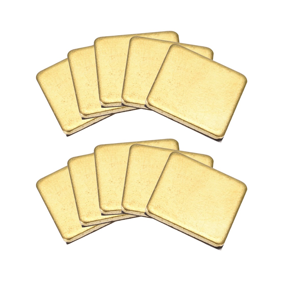 Flat IC Chipset Thermal Copper Heatsink with Adhesive Pad, 12x12x1mm 10pcs