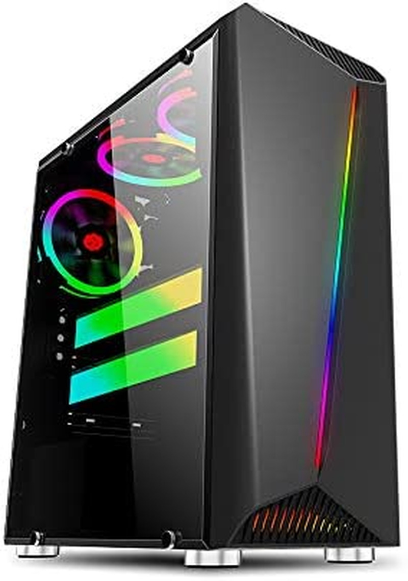 B-Vigor RGB Mid Tower with Front RGB Light and Side Tempered Glass (Fan Sold Sep