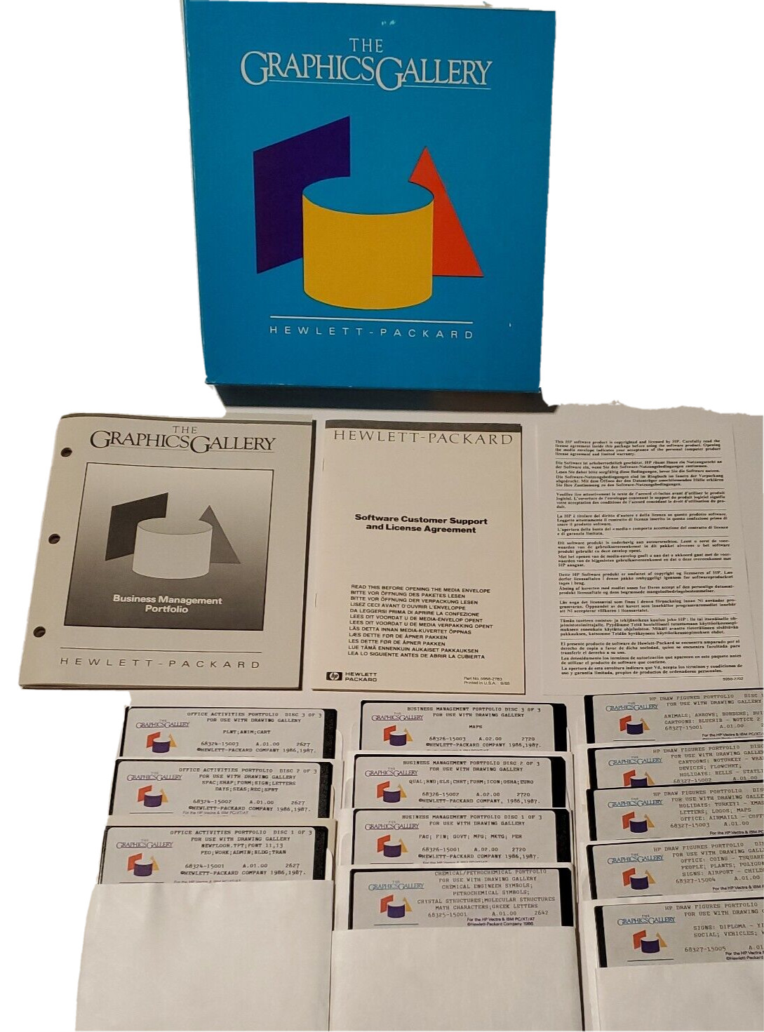 Vintage 1989 Hewlett Packard HP Graphics Gallery IBM 5.25" Floppy