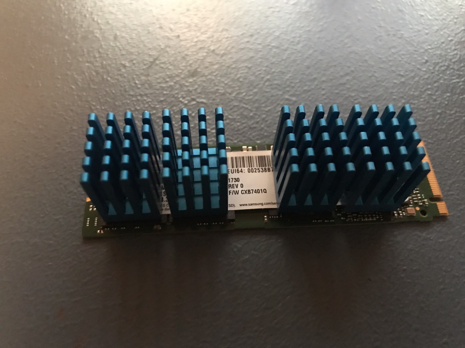 M.2 NVMe SSD / Motherboard mosfet Large Big Heatsink with Thermal Tape Blue