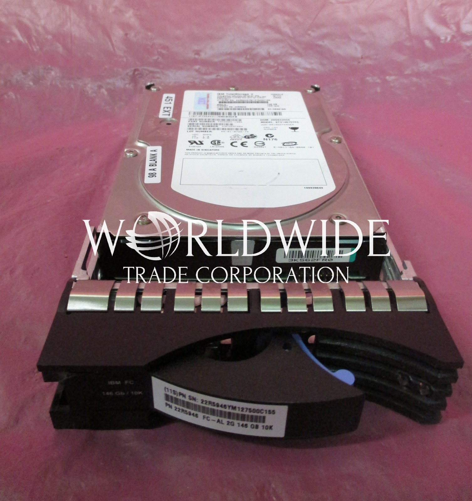 IBM 22R5946 71P7554 146GB 10K RPM 3.5" FC Fibre Channel Disk Drive TotalStorage
