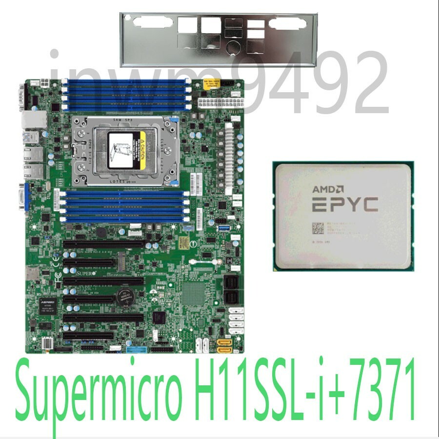 AMD EPYC™ Supermicro H11SSL-i + 7371 16cores 32threads 3.1 GHz motherboard+ CPU