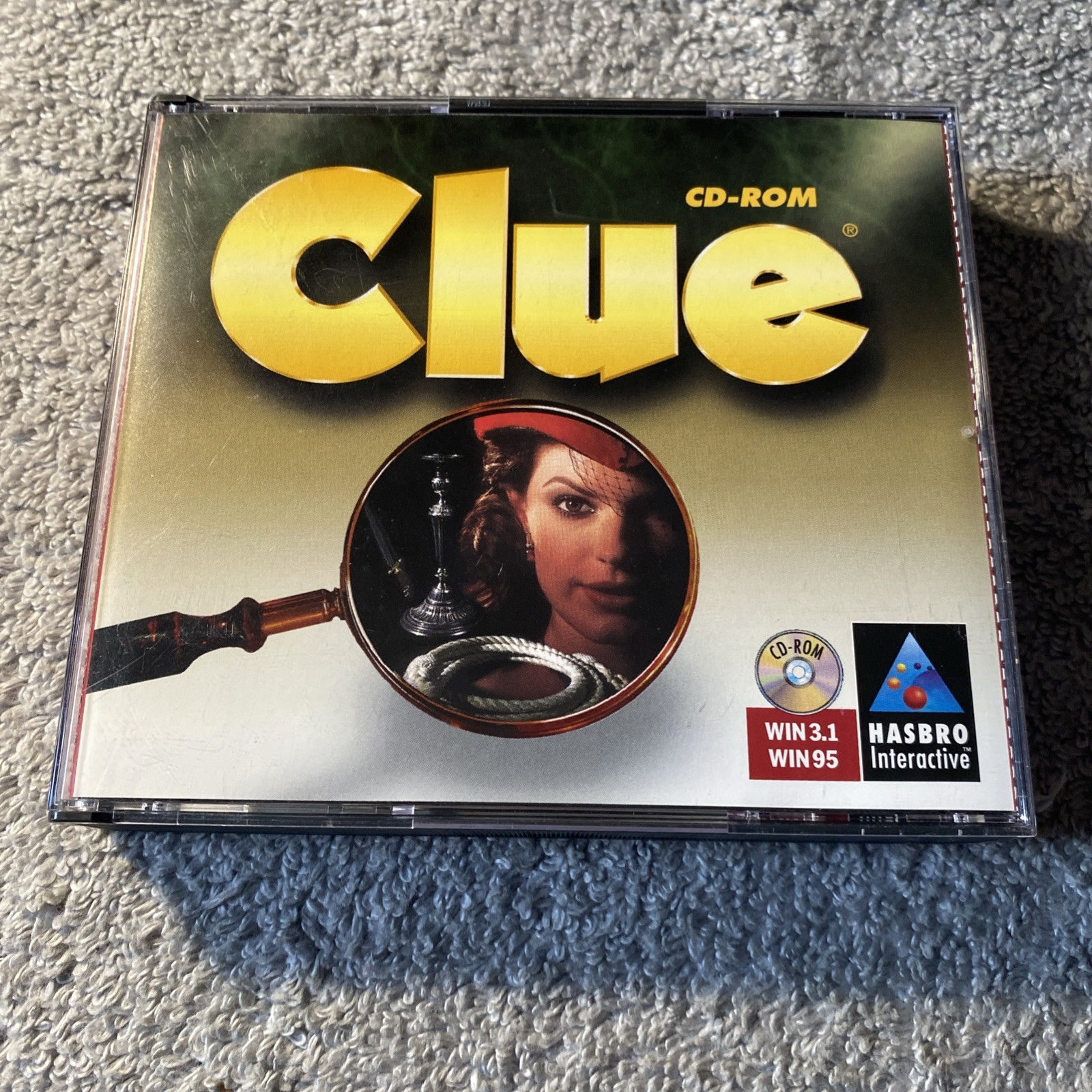 Clue CD-ROM Win 3.1/95 Case, Booklet And Working Game Discs Are NMint D19