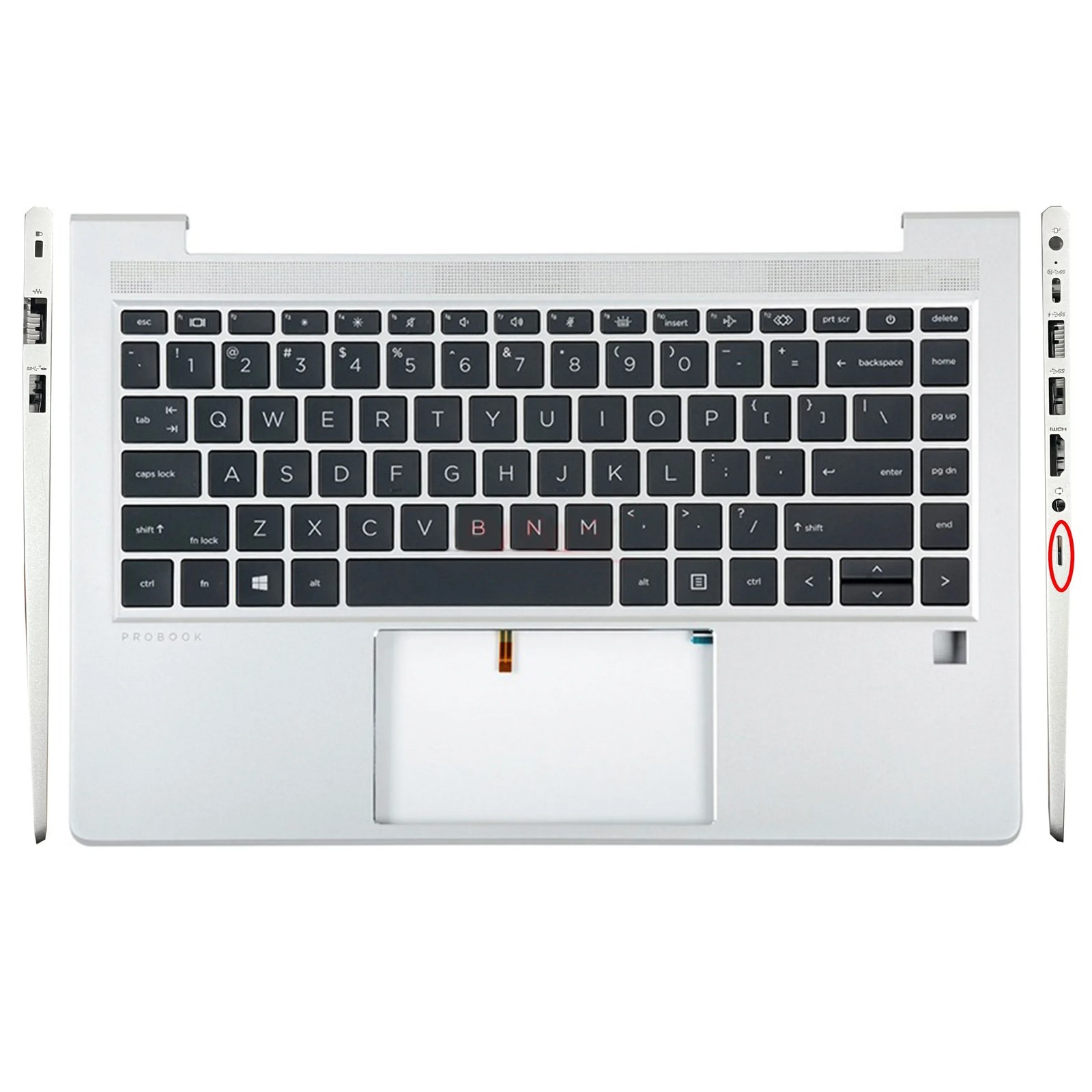 Backlit Keyboard Palmrest cover For HP Probook 440 G8 445 G8 Top case M23769-001
