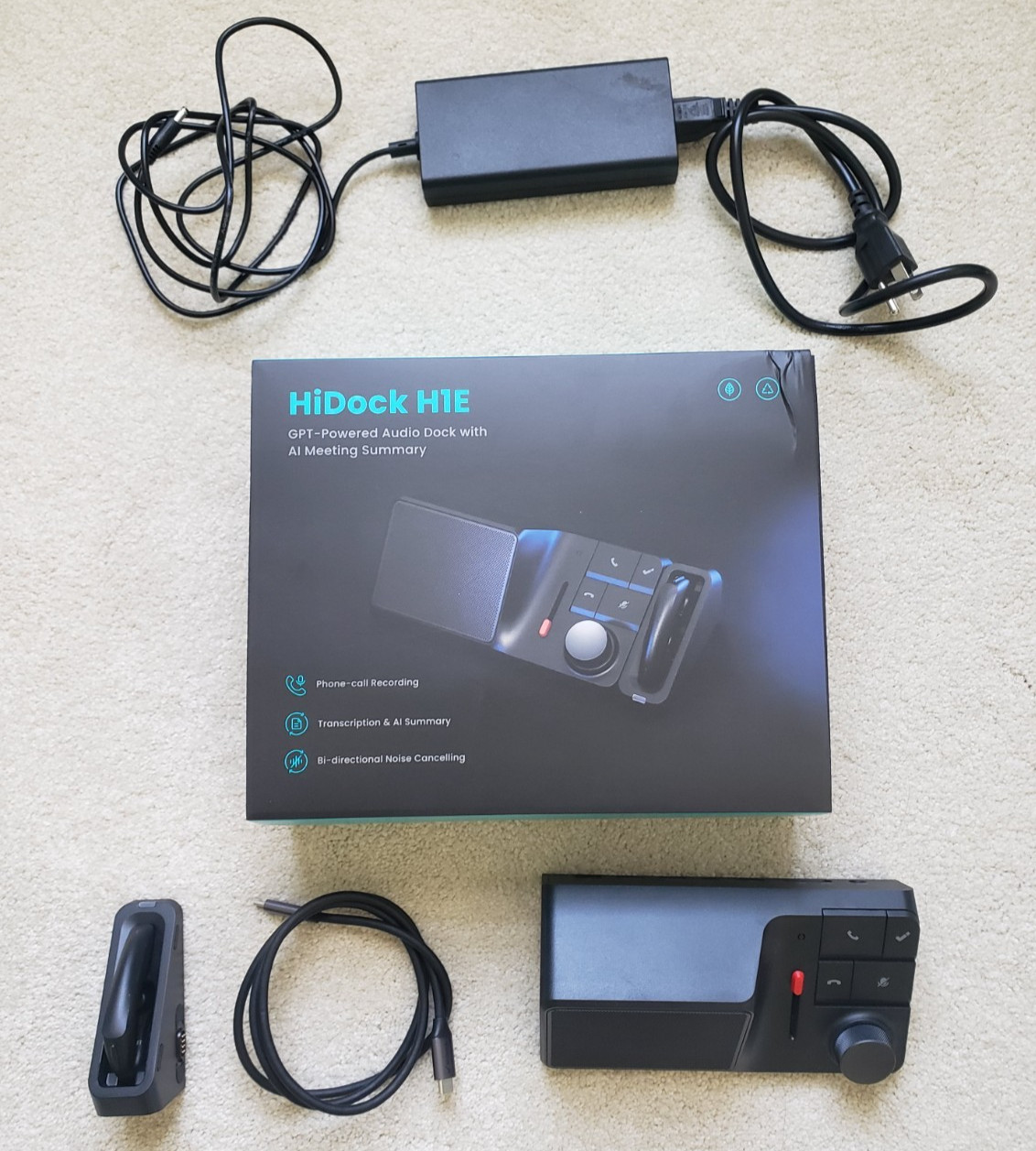 HiDock H1E GPT-Powered Audio Dock with AI Meeting Summary
