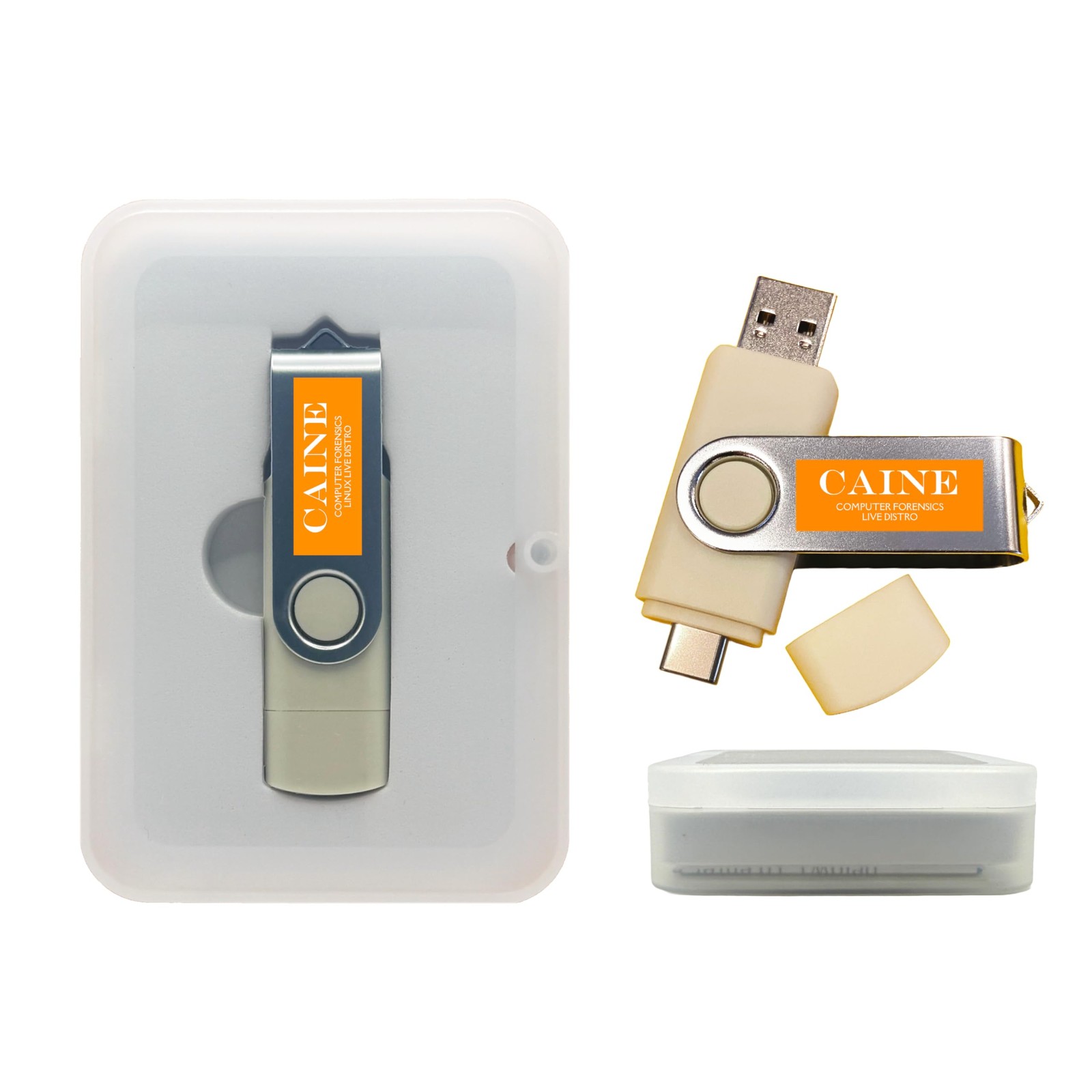 Caine Computer Forensics Bootable Linux USB for PC Regular, Beige
