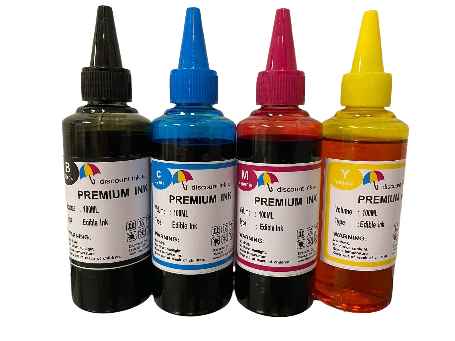 Edible Ink Refill Kit for Canon Epson Brother Printers 4x100ml Ink Bottles