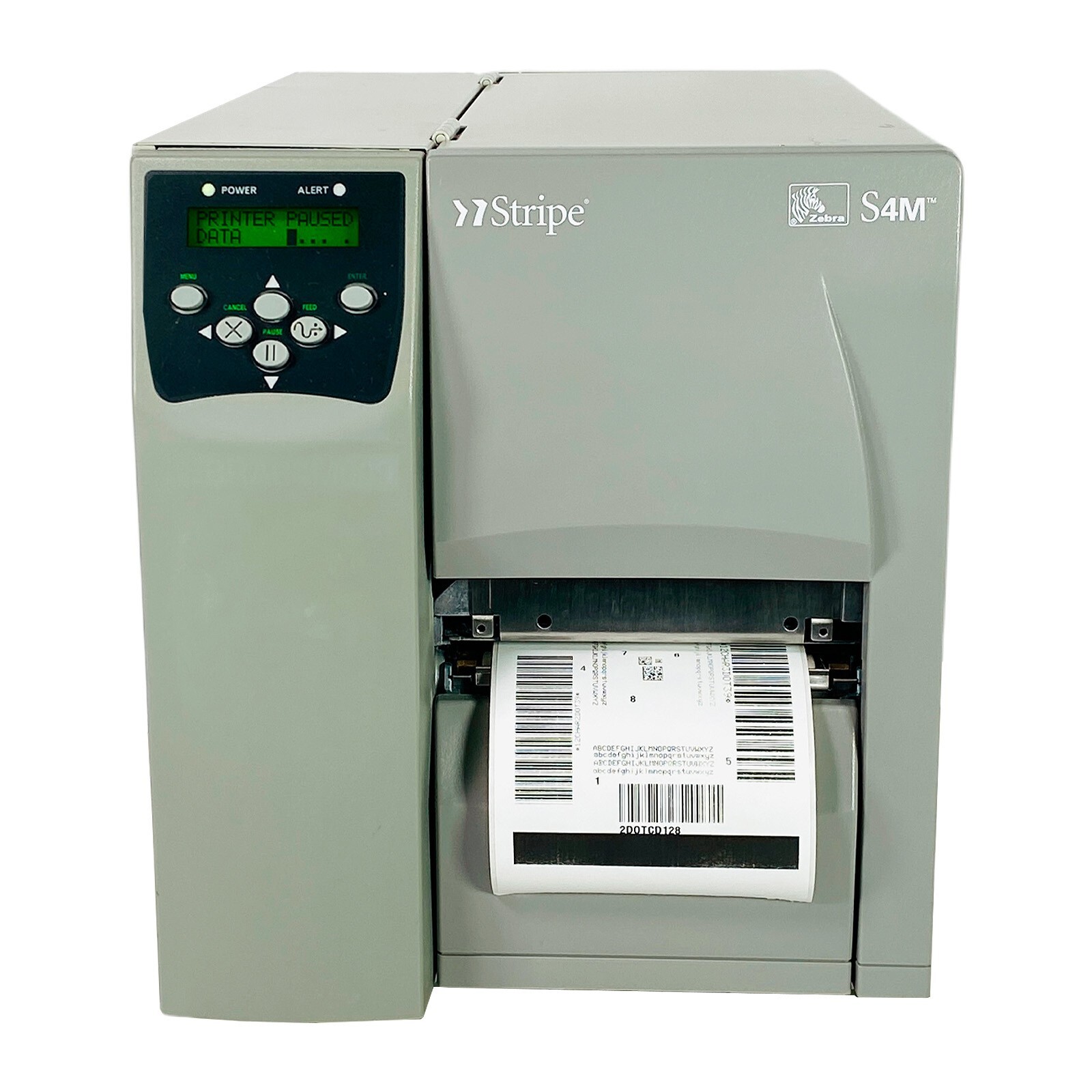 TESTED Zebra Stripe S4M Direct Thermal Barcode Label Printer LAN Serial USB