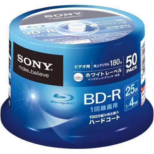 Sony Blu-Ray Discs 50 Spindle Bd-R 25Gb 4X For Video 2012 Byimport