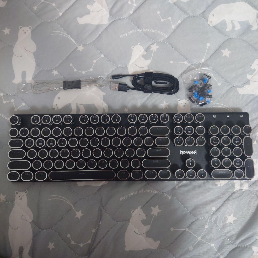 Redragon FLARE PRO Wireless Mechanical Keyboard Round Keycaps US Layout