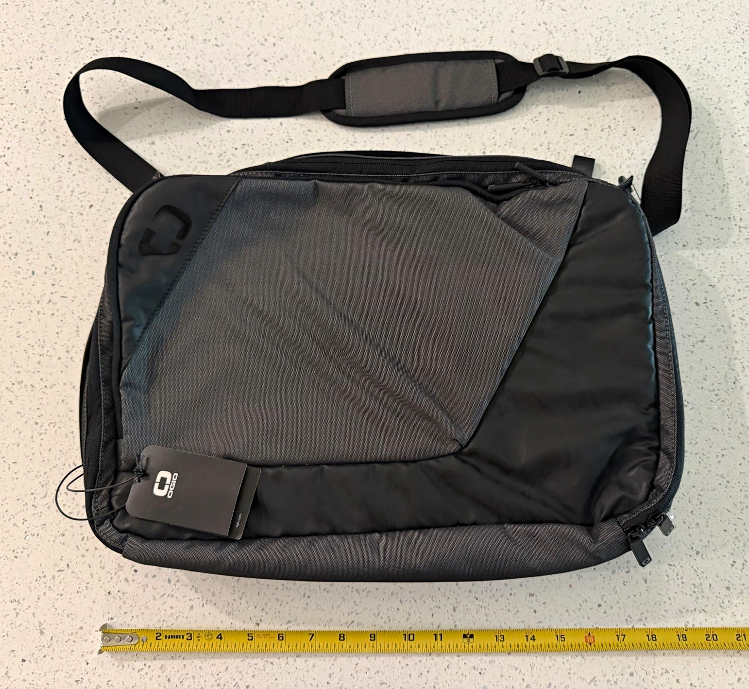 OGIO Padded Polyester Laptop Backpack Fits 15in, Gray/Black w/ Partitions