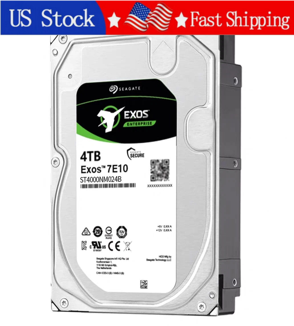 New Seagate ST4000NM024B Exos 7E10 4TB 7200RPM 3.5" SATA 256MB Enterprise HDD