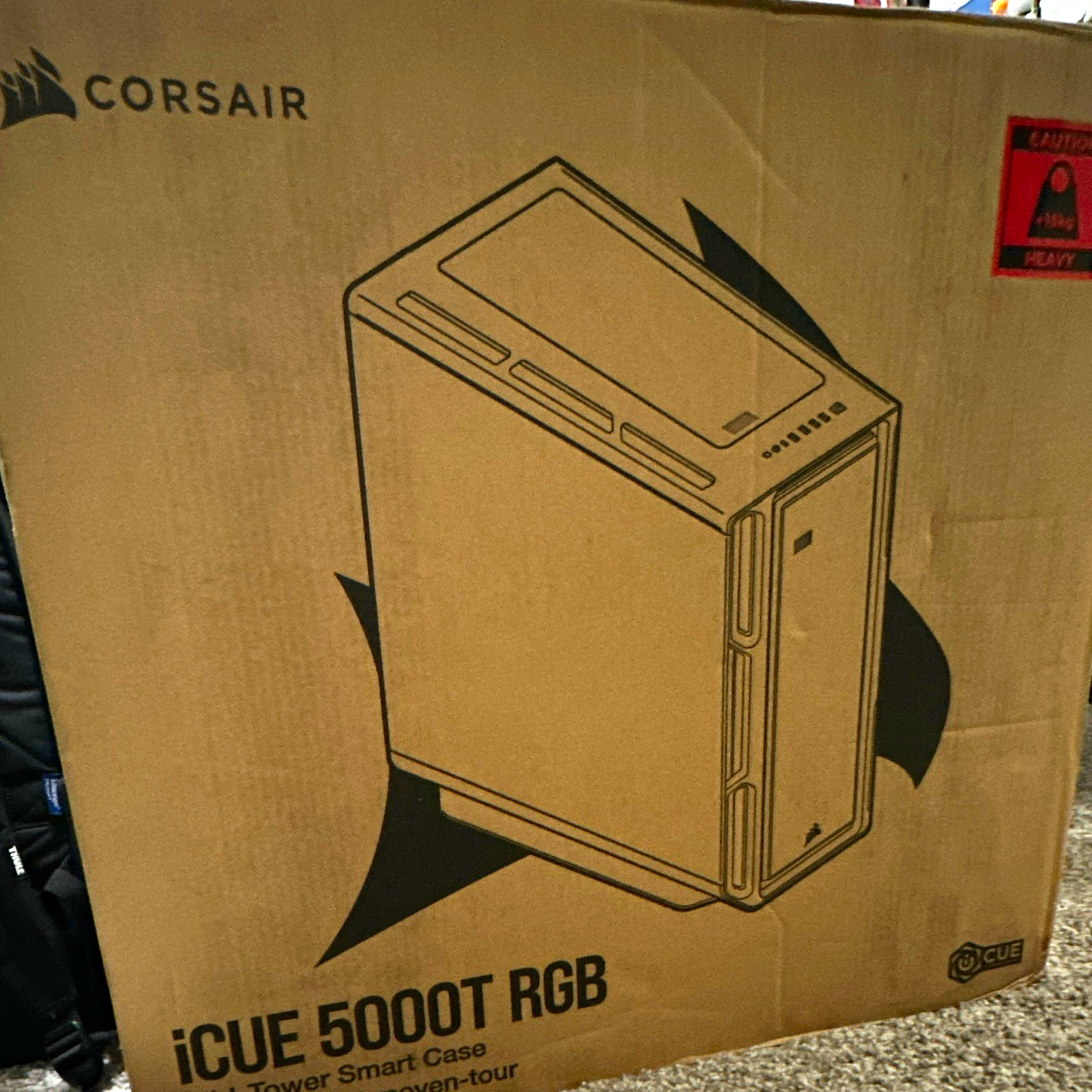 Corsair iCUE 5000T RGB ATX Mid-Tower Case Black Tempered Glass USB-C