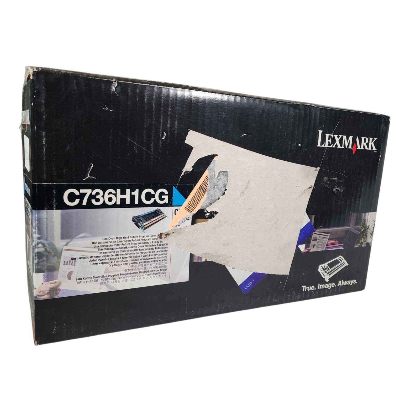 Genuine Lexmark C736H1CG Cyan High Yield Toner C736 X736 X738 Inner Sealed
