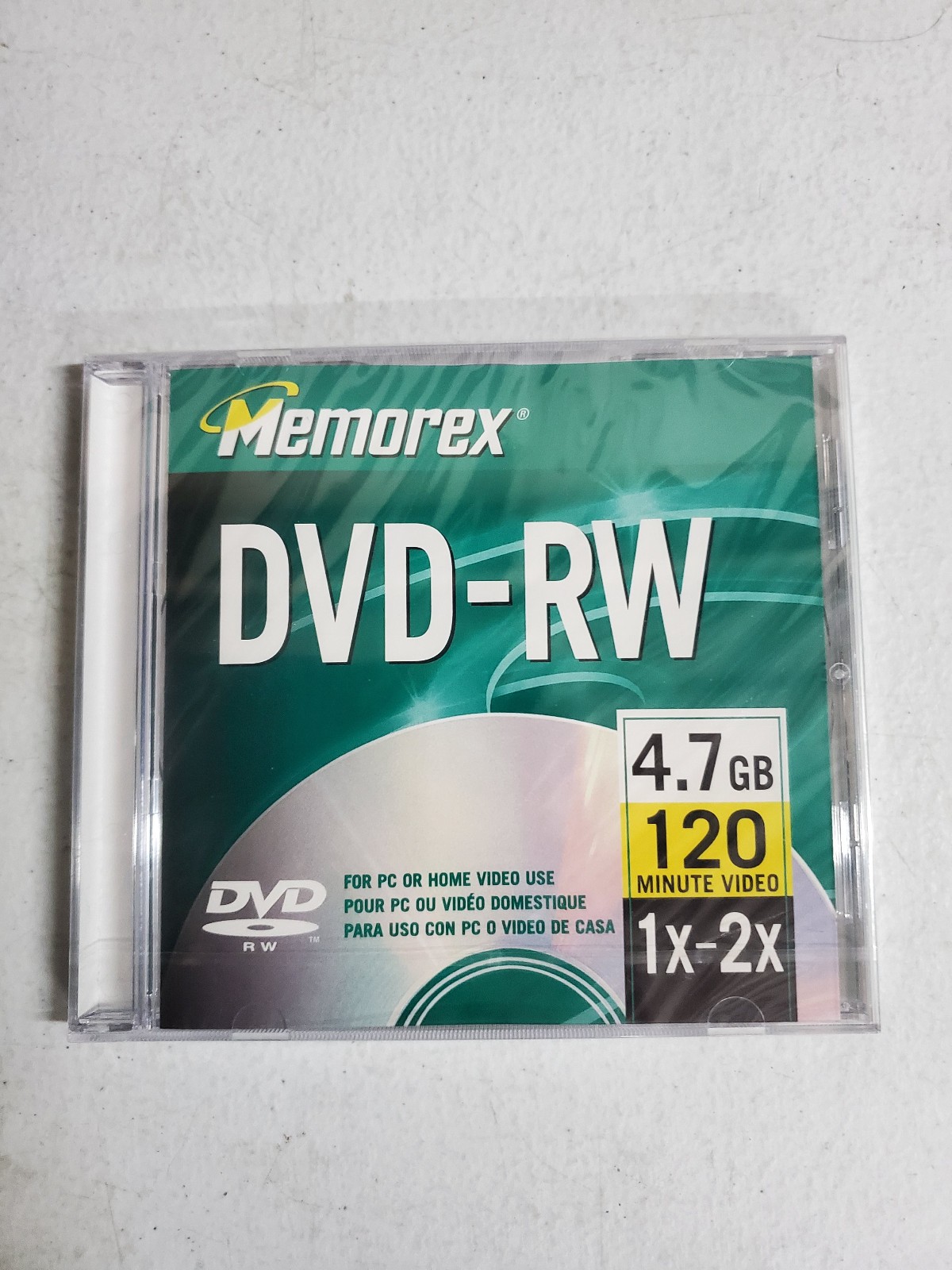 Sealed Memorex DVD-RW 4.7 GB 1X - 2X or 120 Minute Video New Sealed