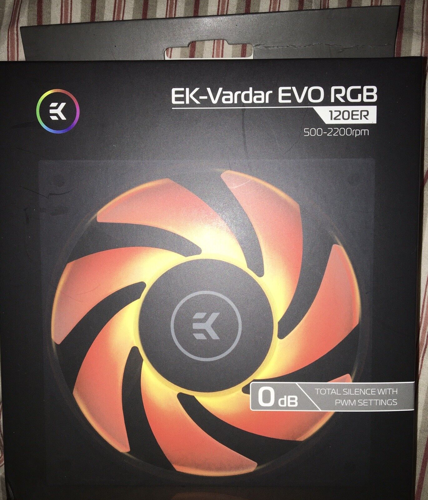 EKWB EK-Vardar EVO 120ER RGB 120mm PWM Fan, 2200 RPM, Black