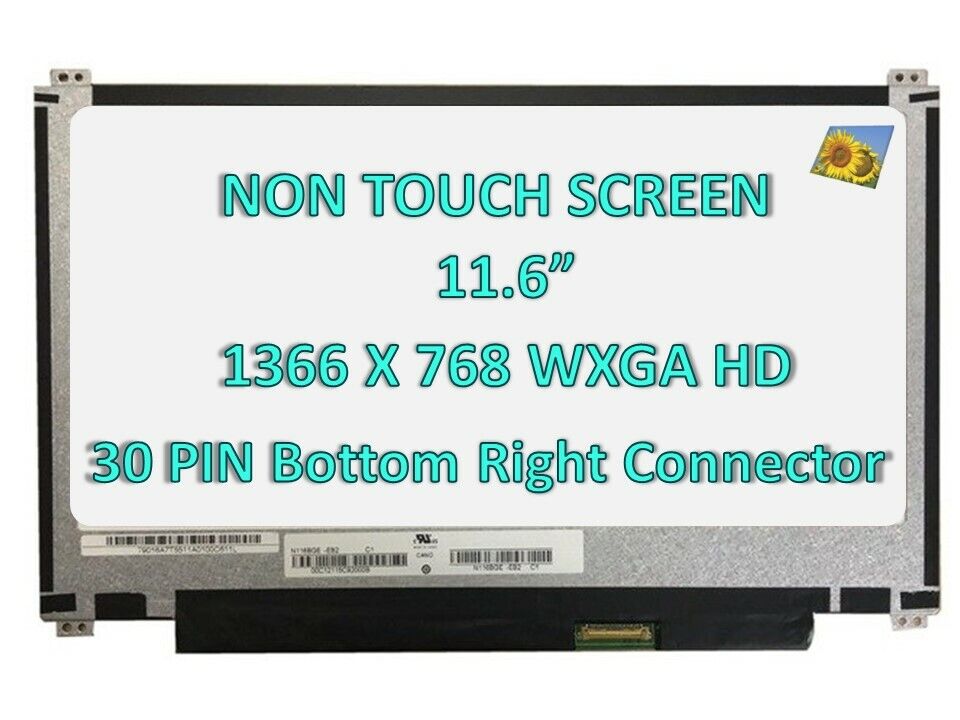 N116BGE-EB2 REV. C3 New 11.6 WXGA HD LED LCD Screen - top and bottom bracket