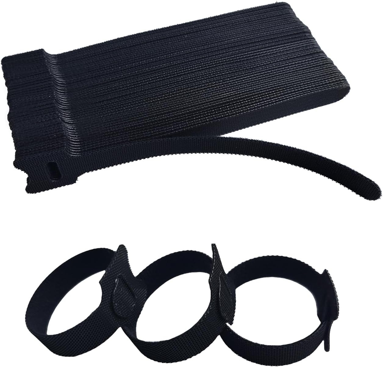 6 Inches 60 PCS Black Reusable Cable Ties,Multi-Purpose Adjustable Cord Straps,C