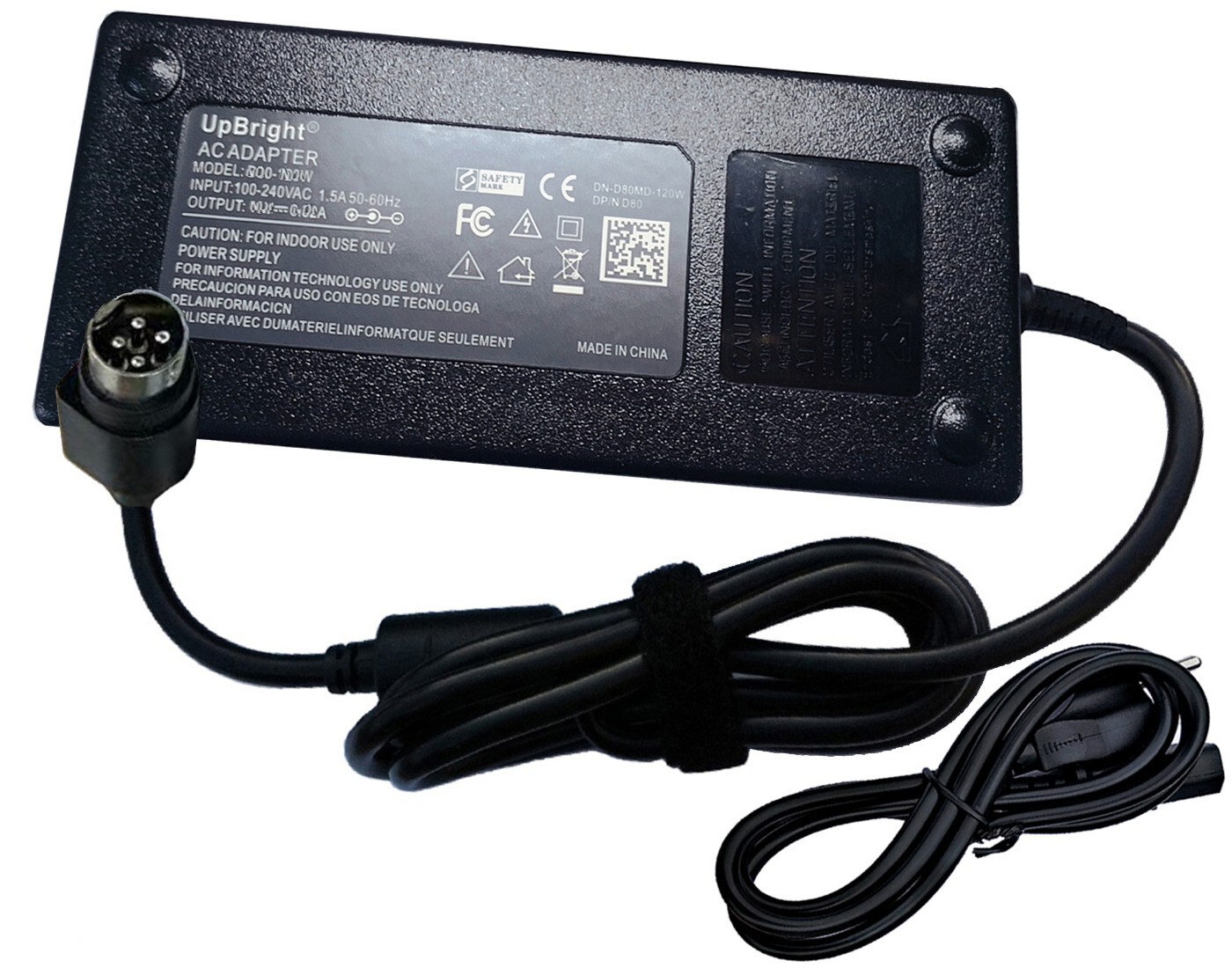 24V 6.25A 150W 4-Pin DIN AC/DC Adapter For ETA-USA DTE150-24SX-F-W6 Power Supply
