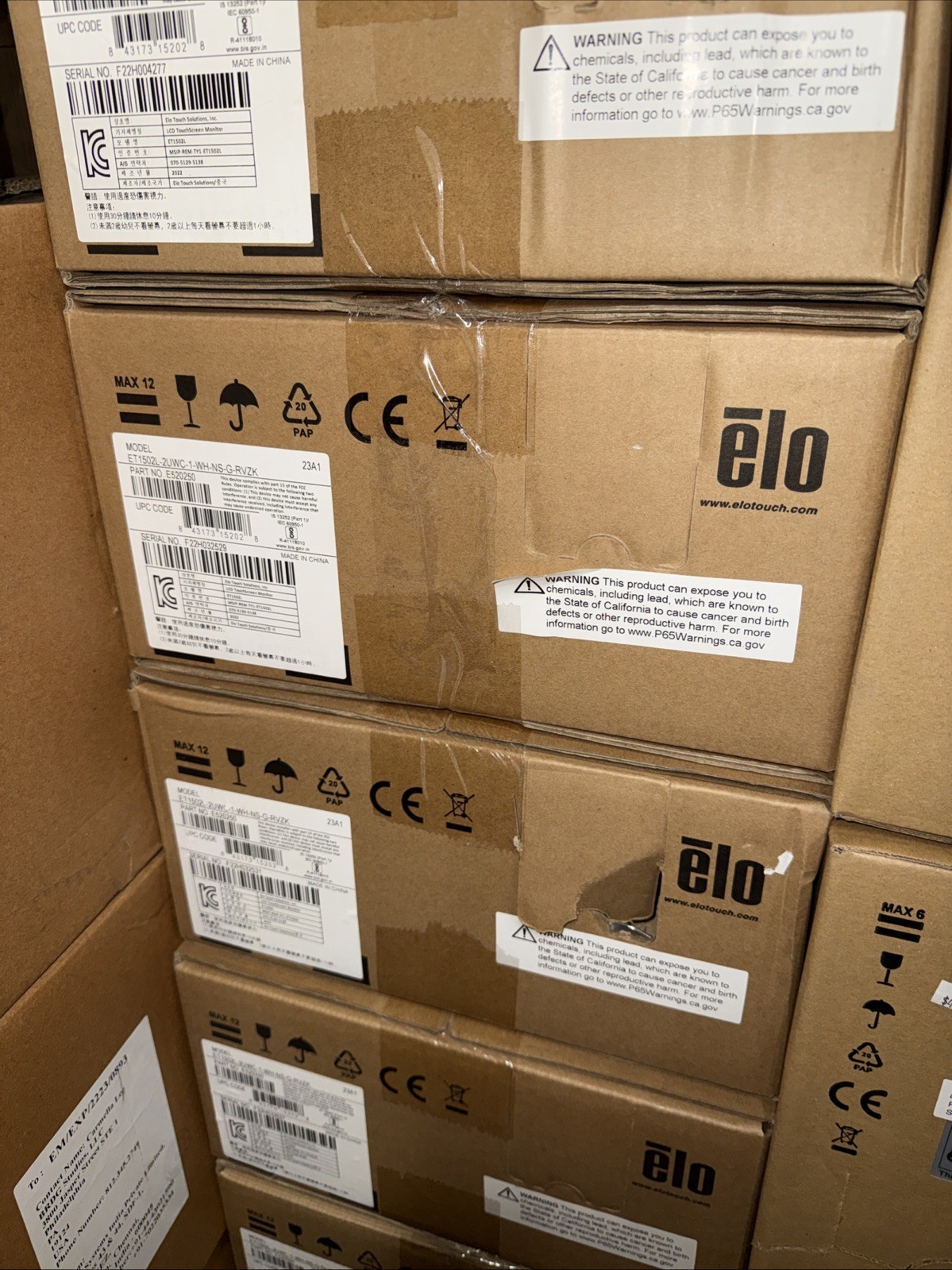 1 NEW ELO ET1502L-2UWC-1-WH-NS-G-RVZK 15-inch Touchscreen Monitor- White