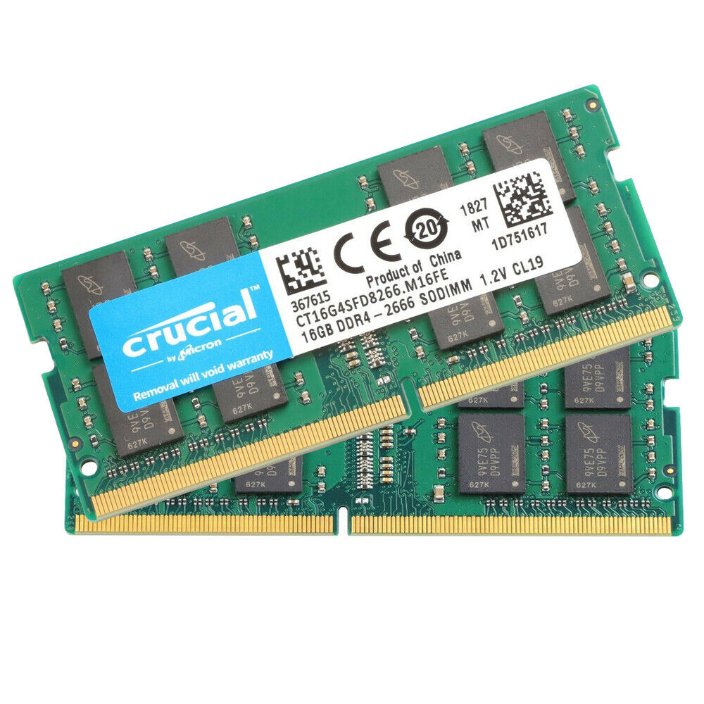 Crucial DDR4 16GB 2666MHz PC4-21300 Laptop SODIMM Notebook Memory RAM 2PCS 16GB
