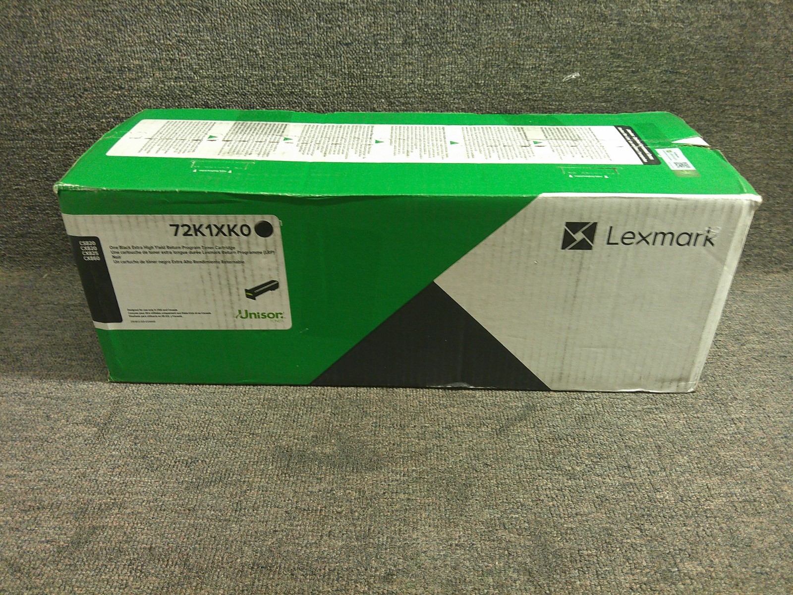 72K1XK0 New Genuine Lexmark Extra High Yield Black Toner CS820 CX820 CX825 CX860