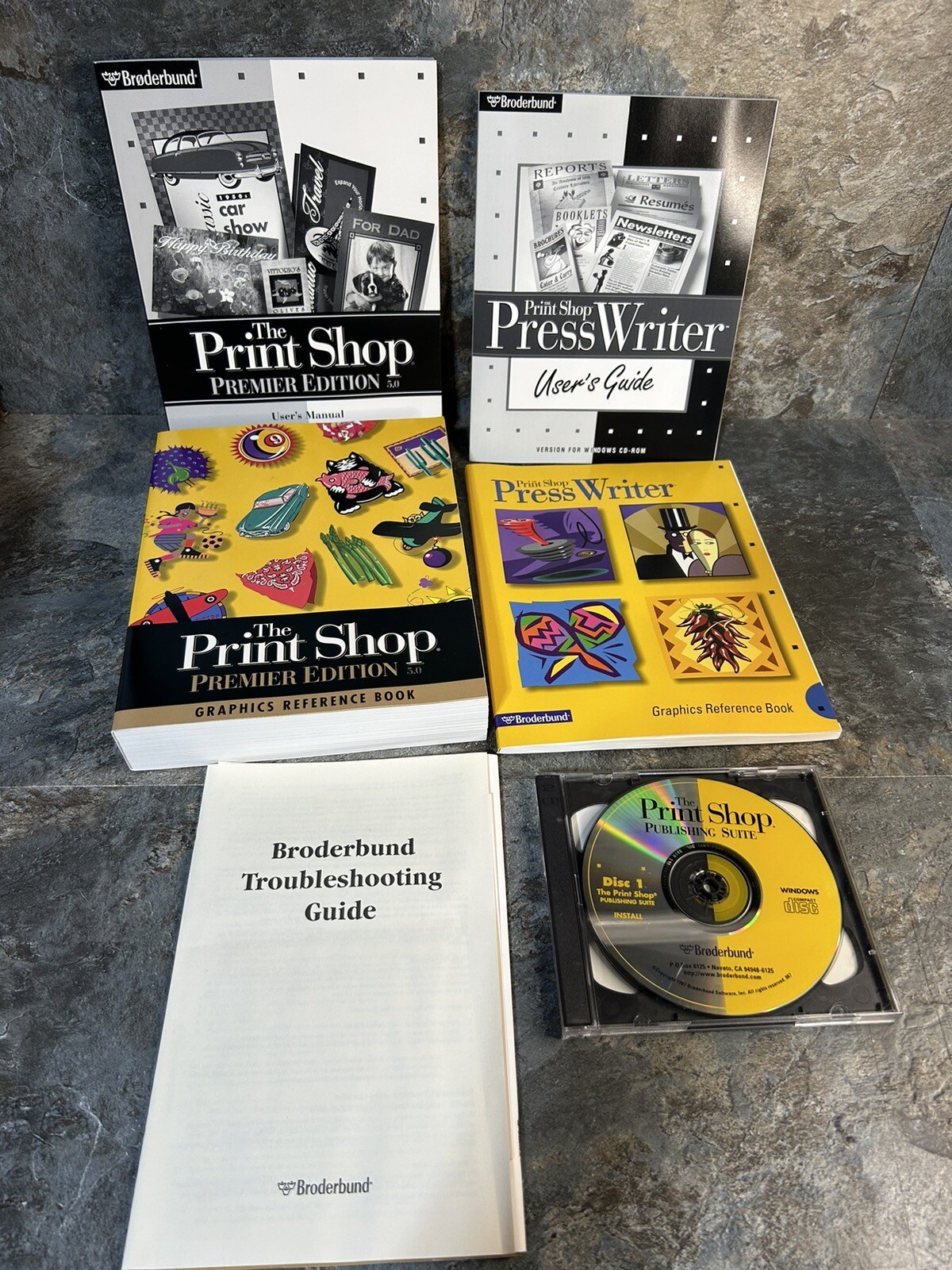 Broderbund The Print Shop Publishing Suite Cd Plus Books