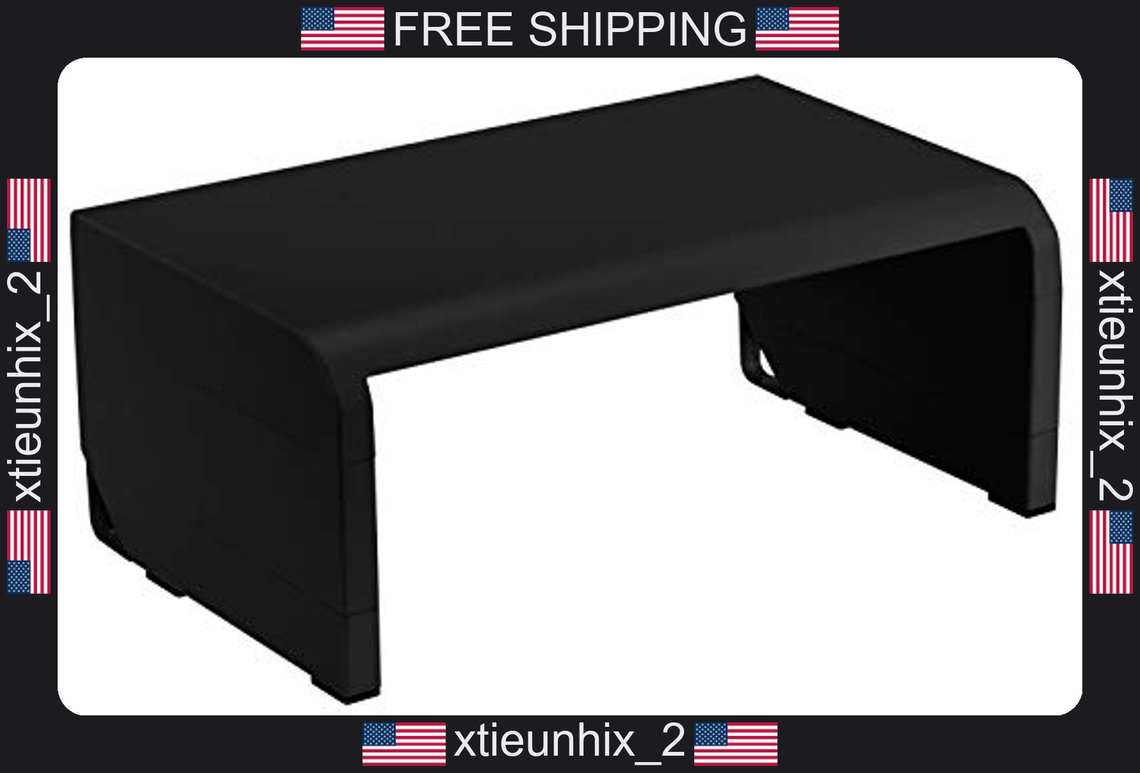 Monitor Stand Riser with 4 Height Settings, Cable Management, Rubber Feet