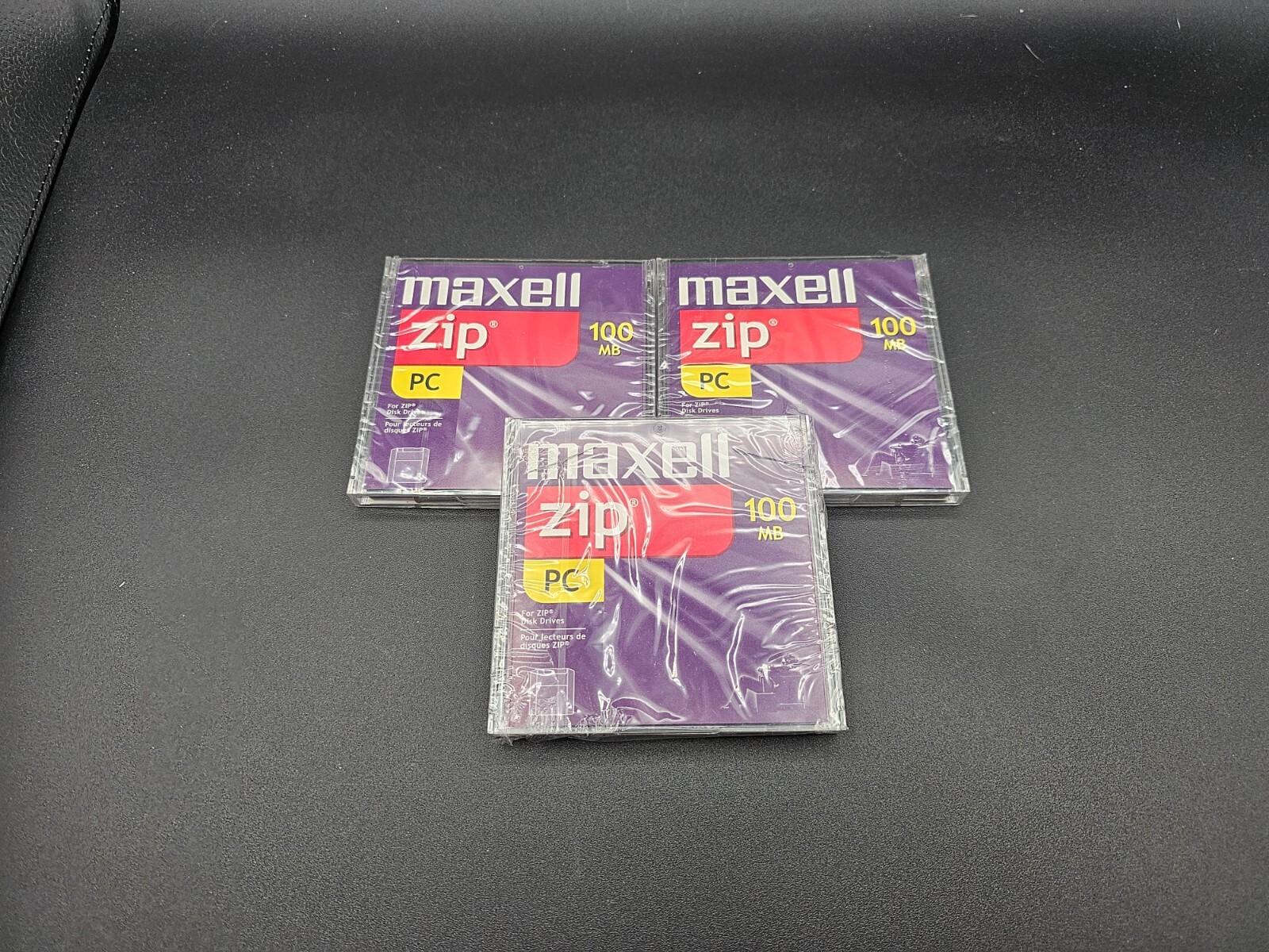 Maxell Zip 100mb Disk 3-pack PC Windows MAC Iomega Zip 100 drive -  New Sealed