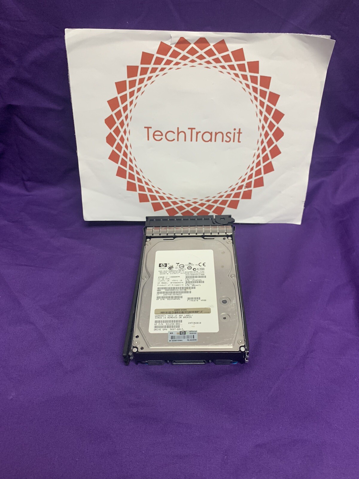 HP BF450DASTK AG803 531294-002 450GB 15K 3.5" FC Hard Drive 454412-001 LOT OF 10