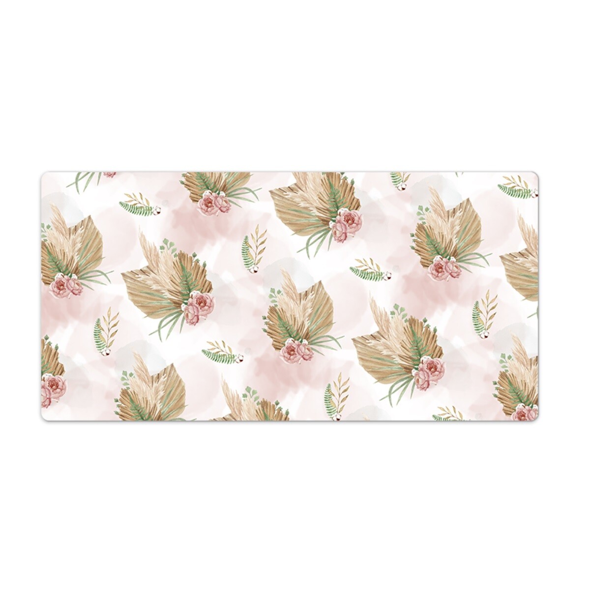 Easy Clean PC Desk Modern Table Mouse Pad Laptop Mat Floral Composition 90x45