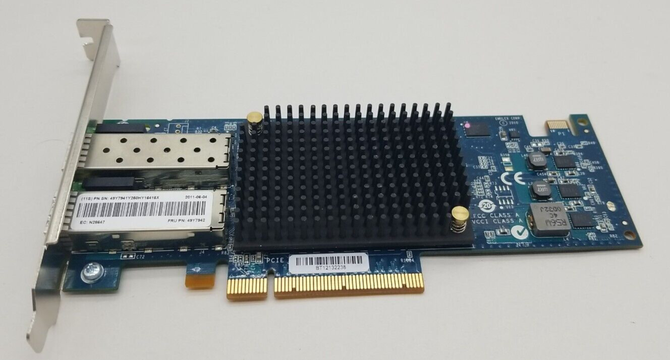 IBM EMULEX 49Y7942 10GB SFP ETHERNET FABRIC ADAPTER