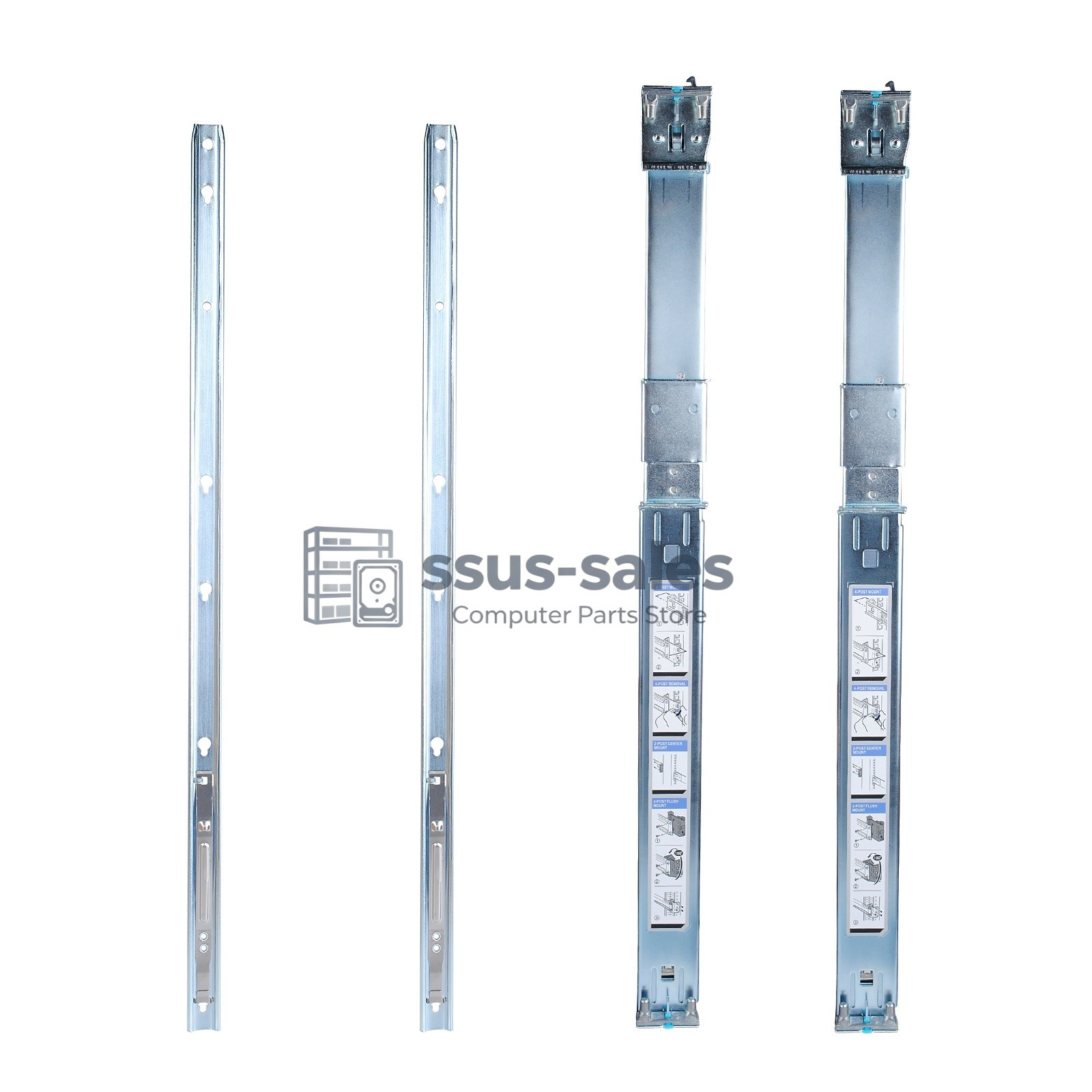C597M 1U Static Rails for DELL R210 R220 R230 R240 R250 R260 R310 R410 R420 R430