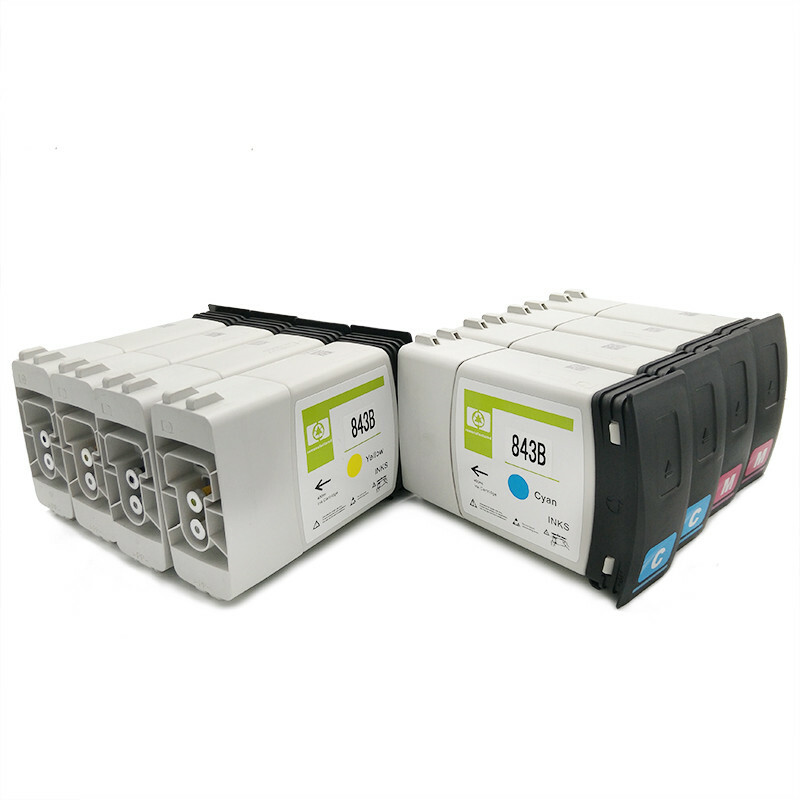 For HP 843 B Ink Cartridge For HP PageWide XL 5000 5100 Printer (K C M Y )*2
