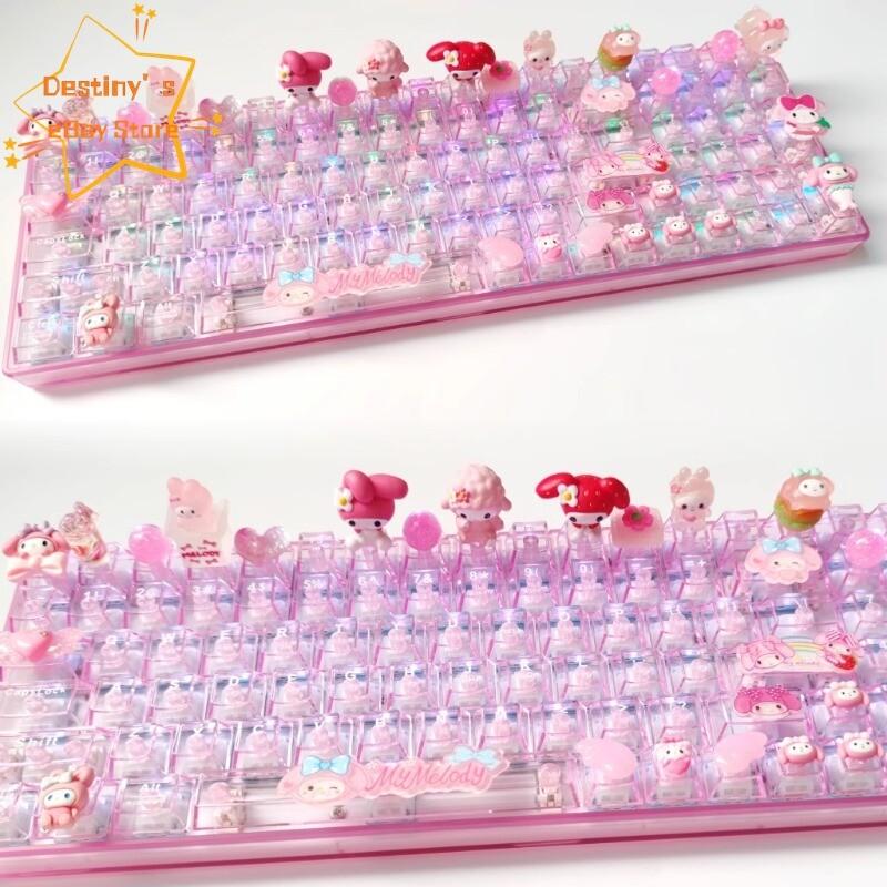 My Melody 3 Model Bluetooth Wireless RGB Mechanical Keyboard 100 Keys Keypad ABS