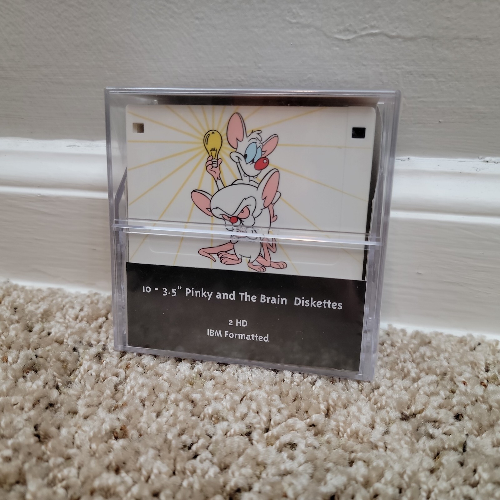 VTG WB Store Pinky & The Brain 3.5” Floppy Diskettes Disk Set 10 MIB Sealed 1998