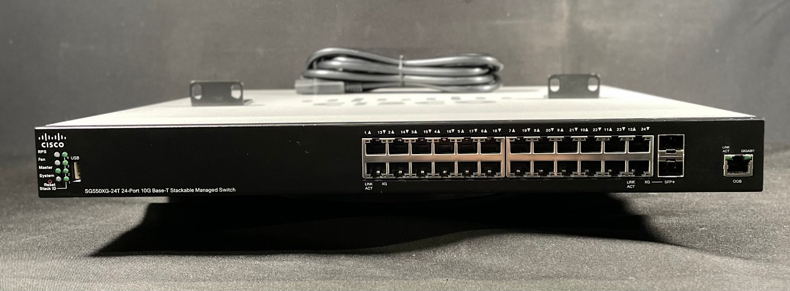 Cisco 550X Series SG550XG-24T-K9 24 Port 10GbE BASE-T w/ 2x 10G-SFP+ Switch