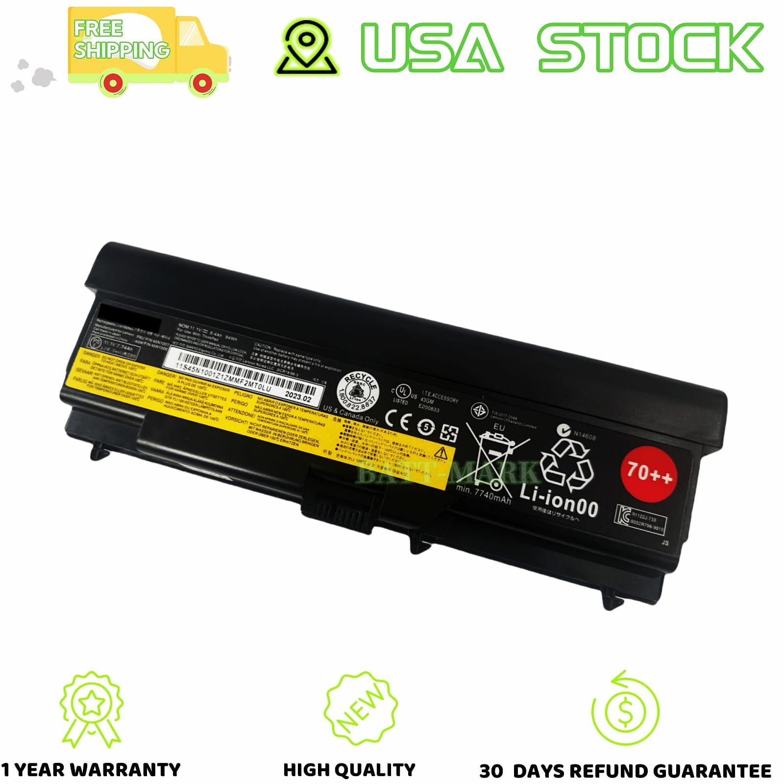 GENUINE 70++ Battery for LENOVO ThinkPad T410 T410i T420 T420i T430 Series