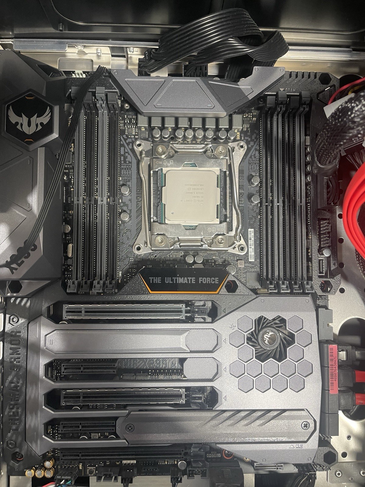 ASUS TUF X299 mark 1 motherboard with Intel i9-9820X CPU 10 Core, fully tested