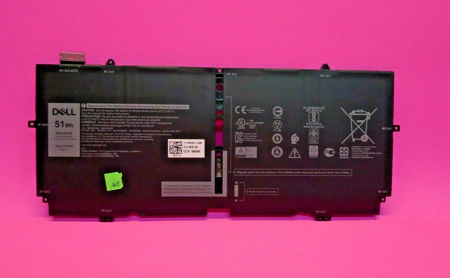 NEW Genuine Dell XPS 13 7390 2-IN-1  4-cell 51Wh 7.6V Laptop Battery XX3T7 52TWH