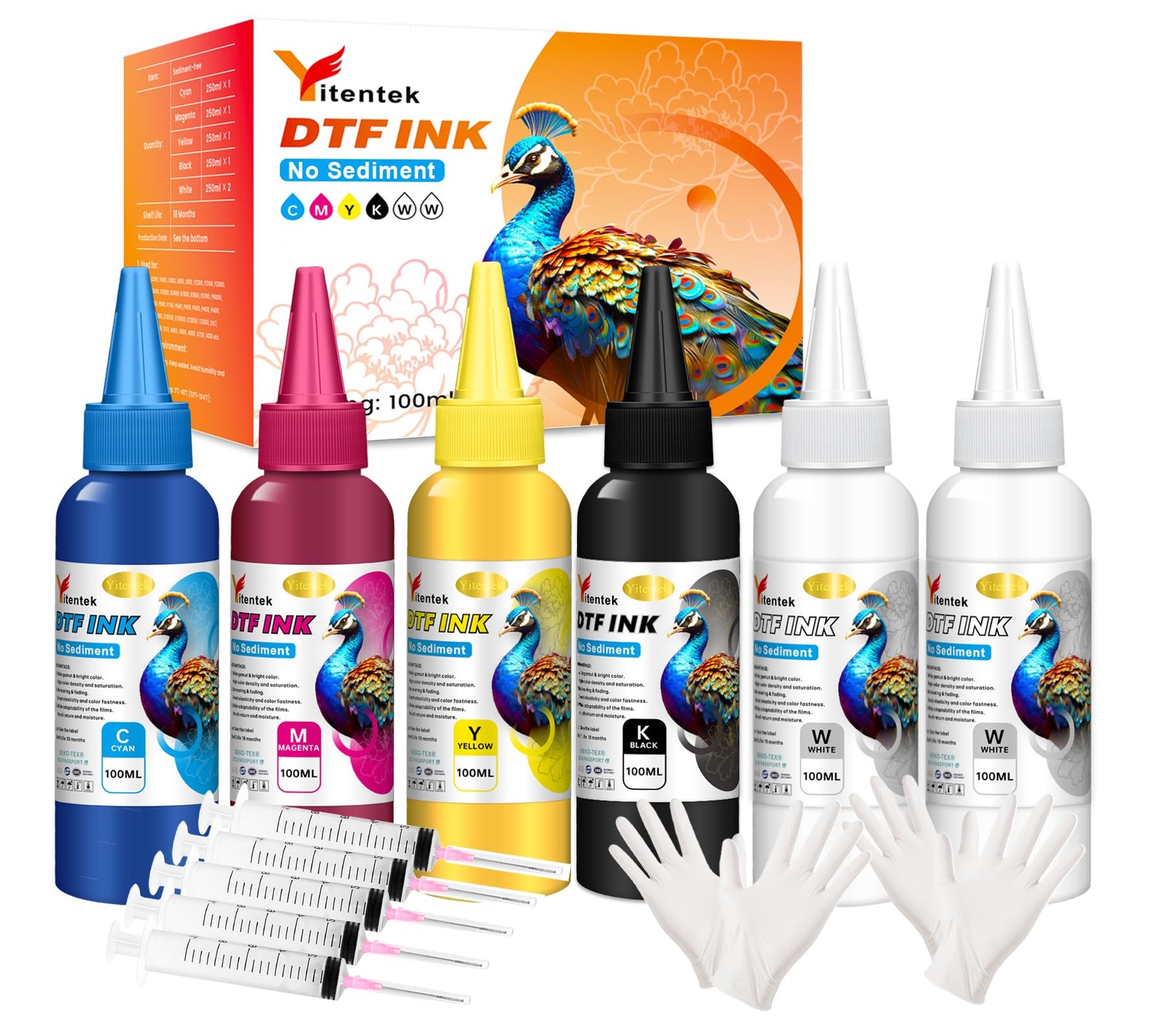 No Sediment DTF Ink for Epson ET-8550, ET-2850, L1800, R1390, I3200, XP600, X...