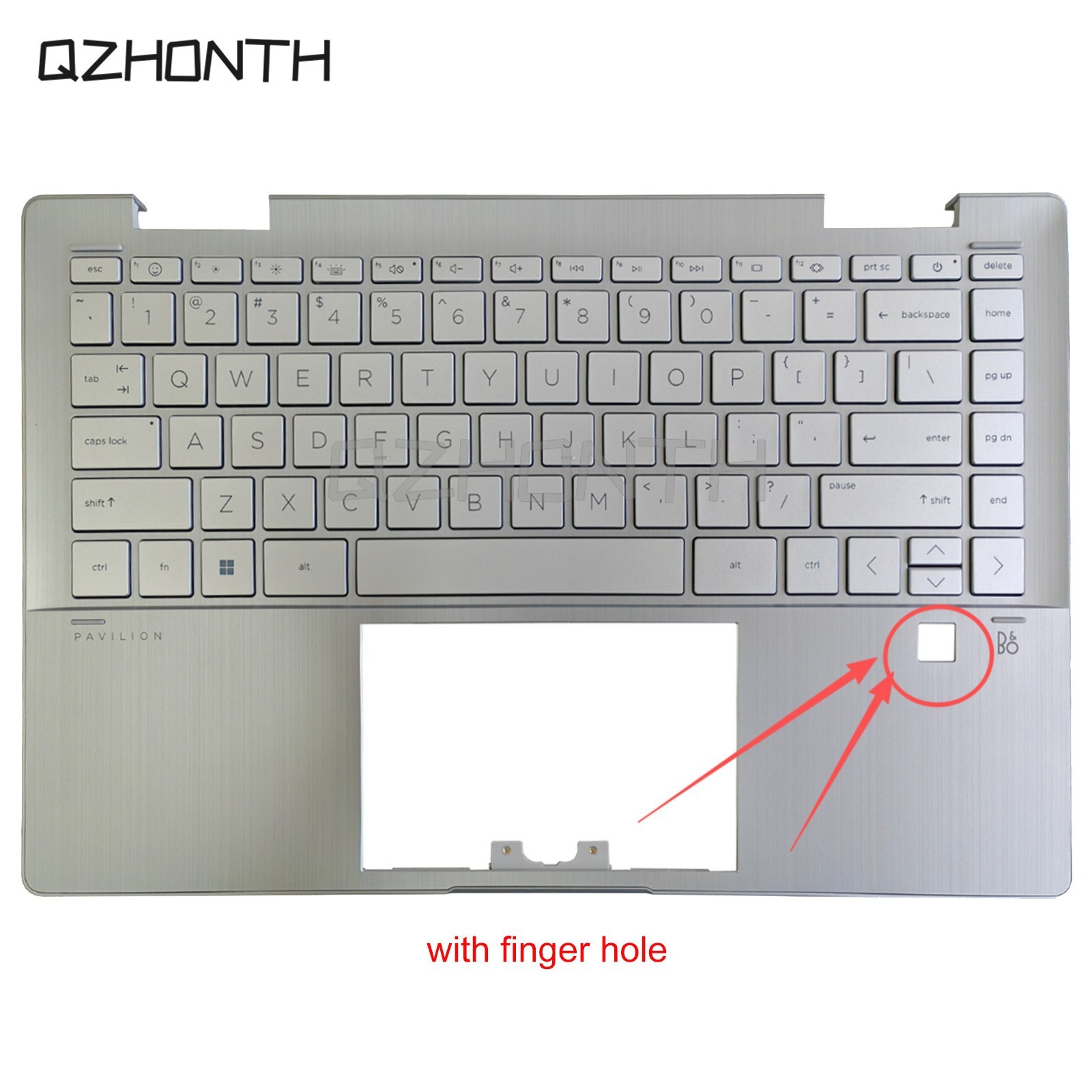New For HP Pavilion X360 14-EK 2-in-1 Palmrest Backlit US Keyboard Silver/Blue