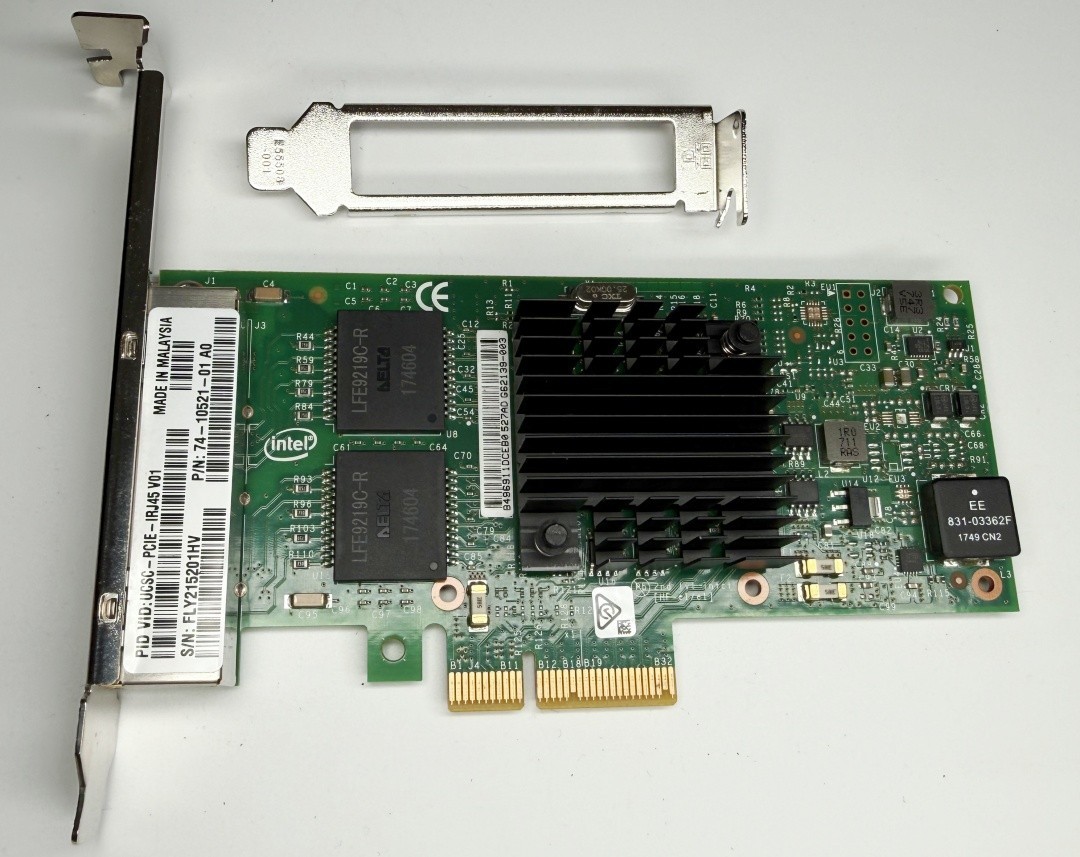 INTEL I350T4 1GbE RJ-45 Quad Port Ethernet Server Adapter I350-T4 74-10521-01