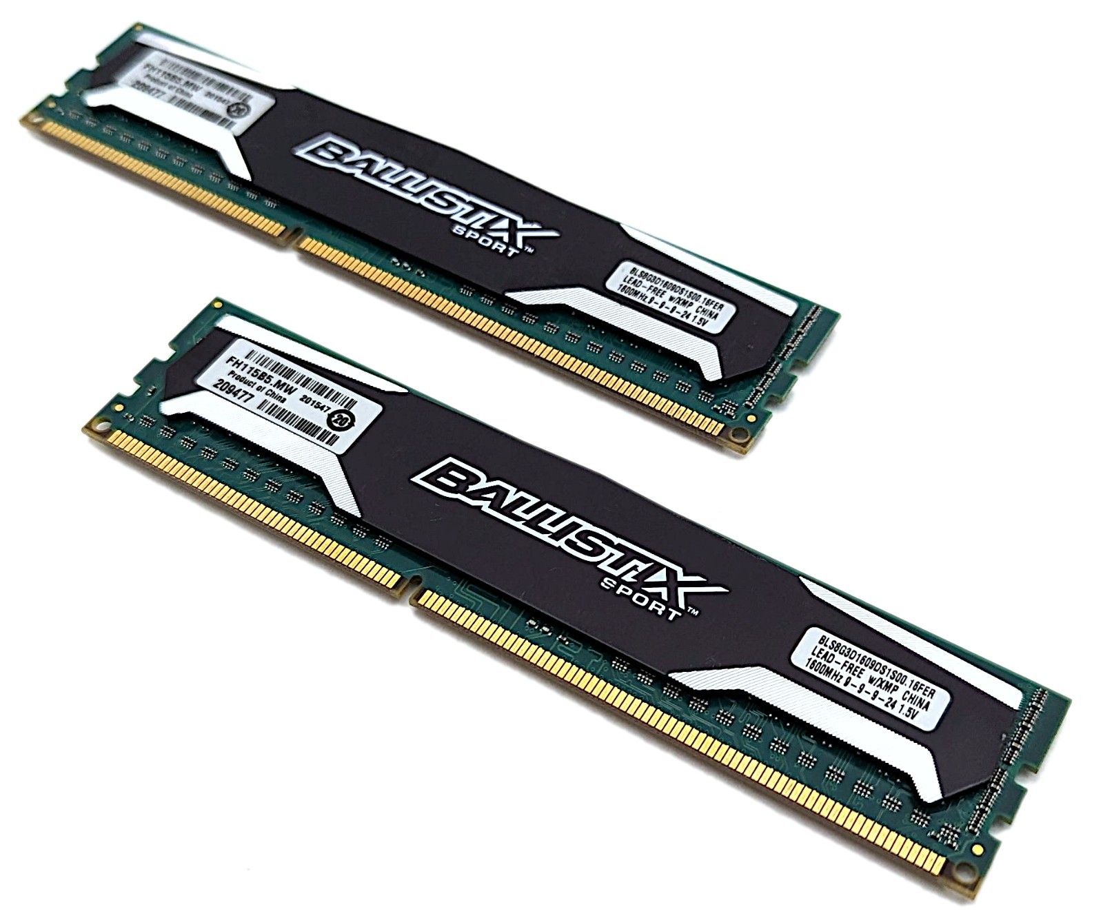 Crucial Ballistix Sport 16GB Kit (2x8GB) DDR3-1600 RAM BLS8G3D1609DS1S00.16FER